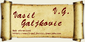 Vasil Galjković vizit kartica